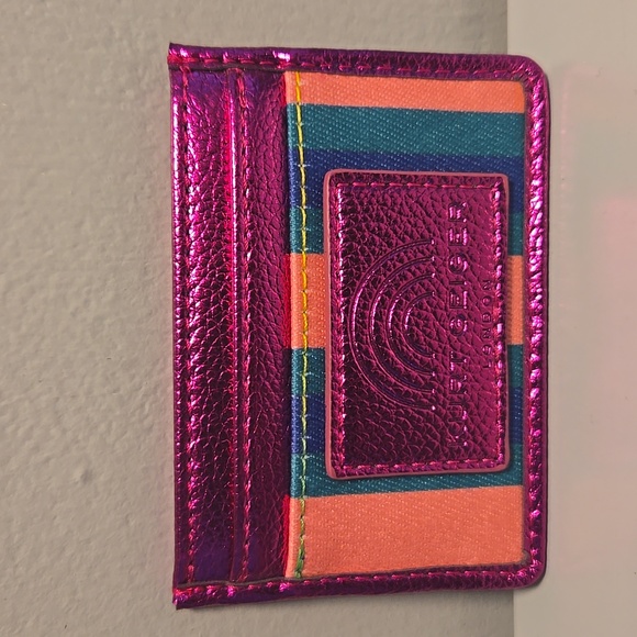Kurt Geiger NWT Card Holder Metallic Pink and Multicolor - Picture 4 of 7